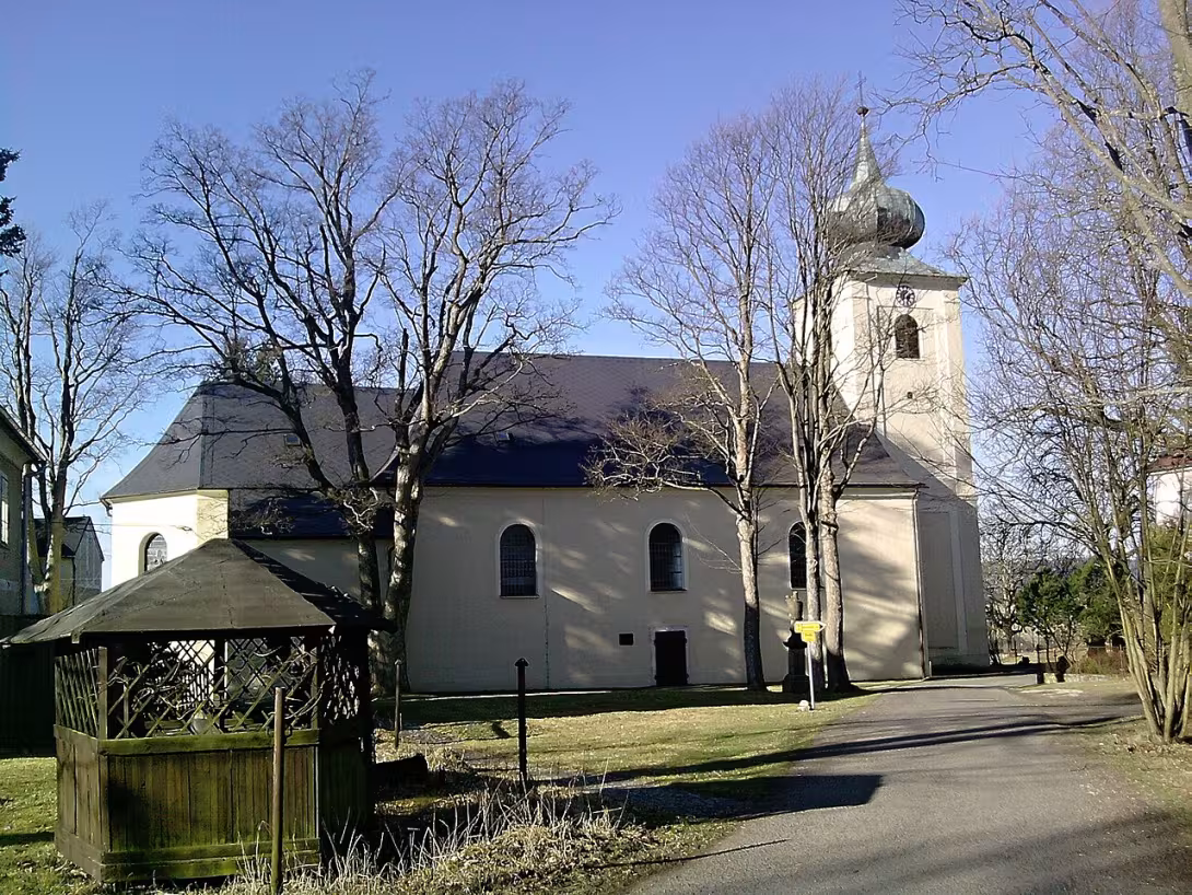 Dnešní pohled – kostel Čtrnácti sv. pomocníků