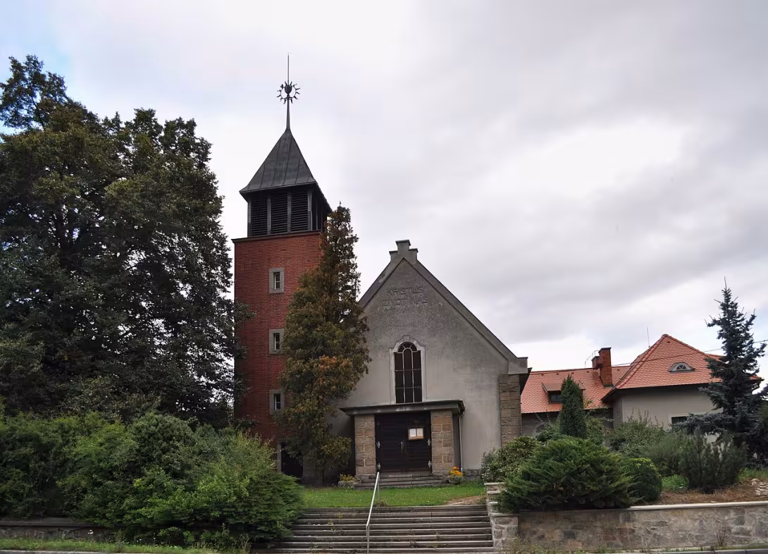 Dnešní pohled – českobratrský kostel v Kralovicích