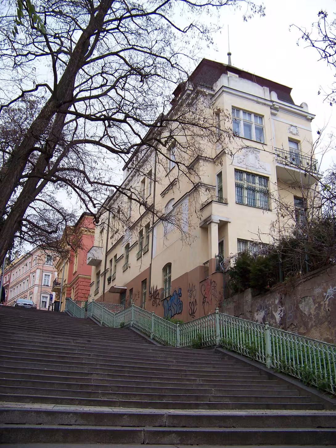 Dnešní pohled – Nuselské schody