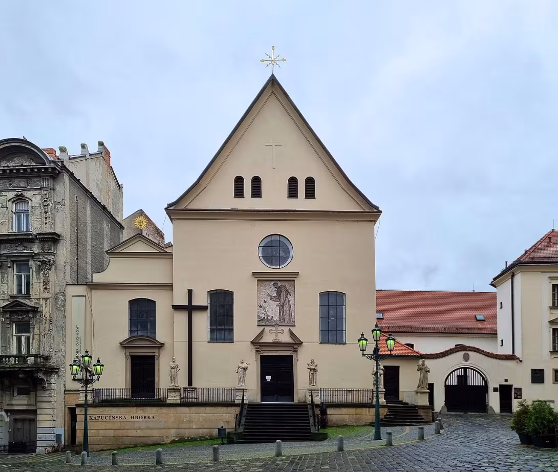 Dnešní pohled – kapucínský klášter v Brně
