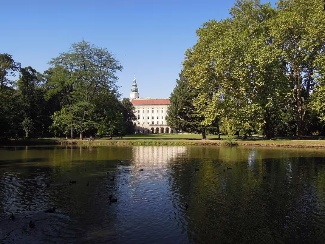 Dnešní pohled – Arcibiskupské zahrady v Kroměříži