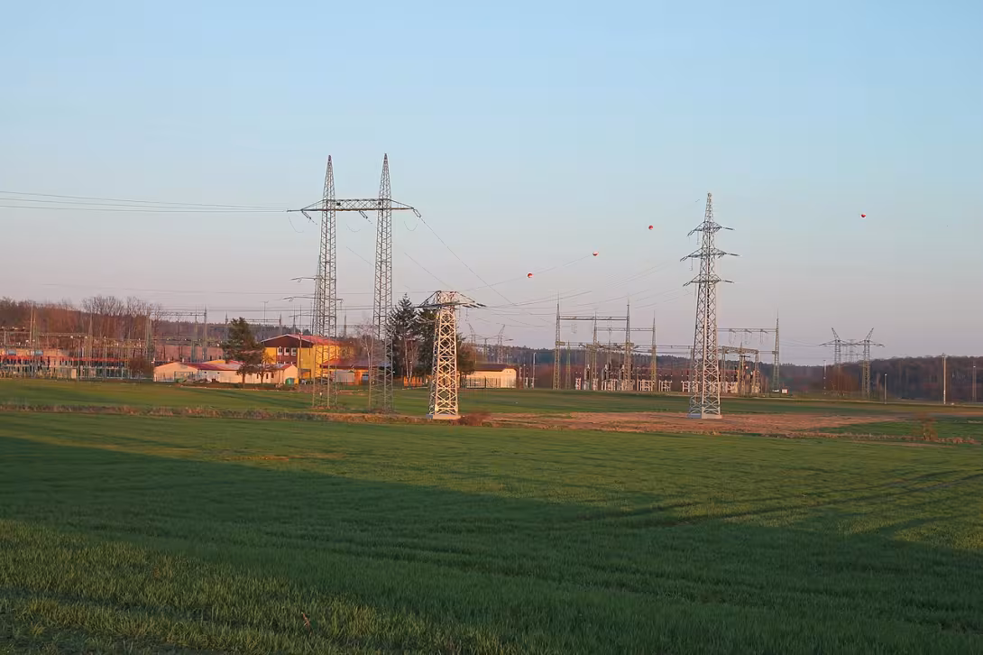Dnešní pohled – rozvodna Milín