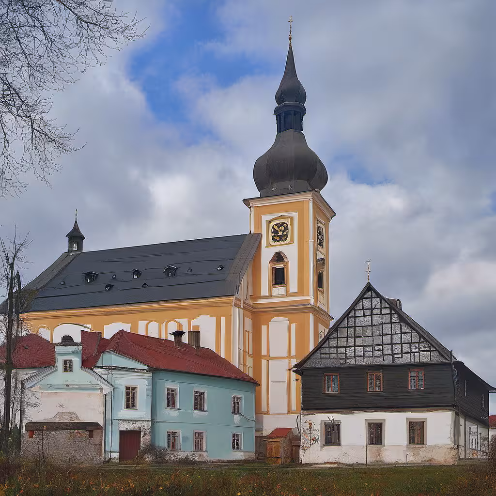 Historická podoba – Kostel svatého Jana Křtitele (Skalná)