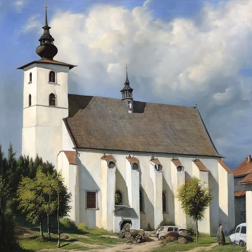 Historická podoba – kostel svatého Jana Křtitele (Velké Losiny)