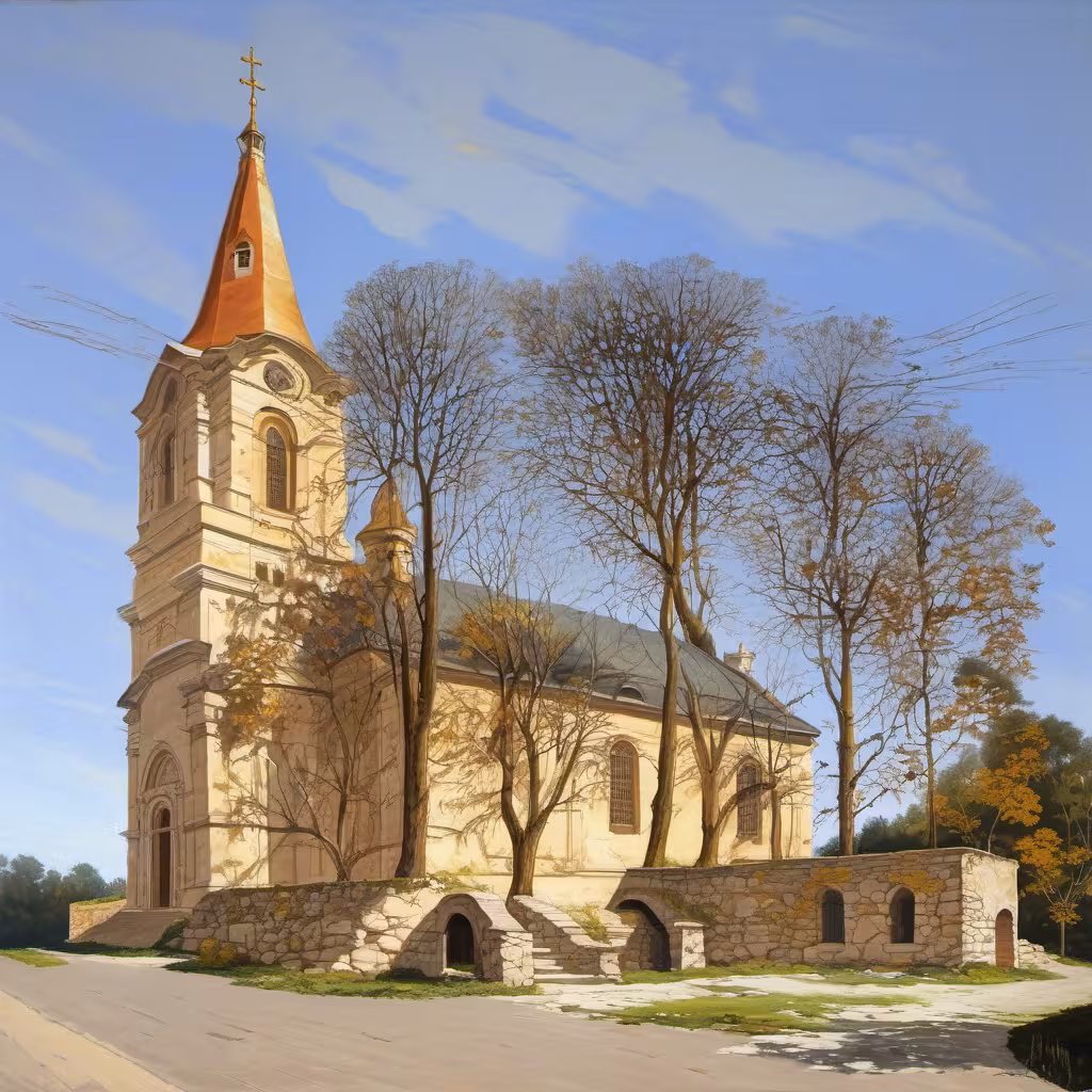 Wygląd historyczny – kostel svatého Prokopa (Hořiněves)