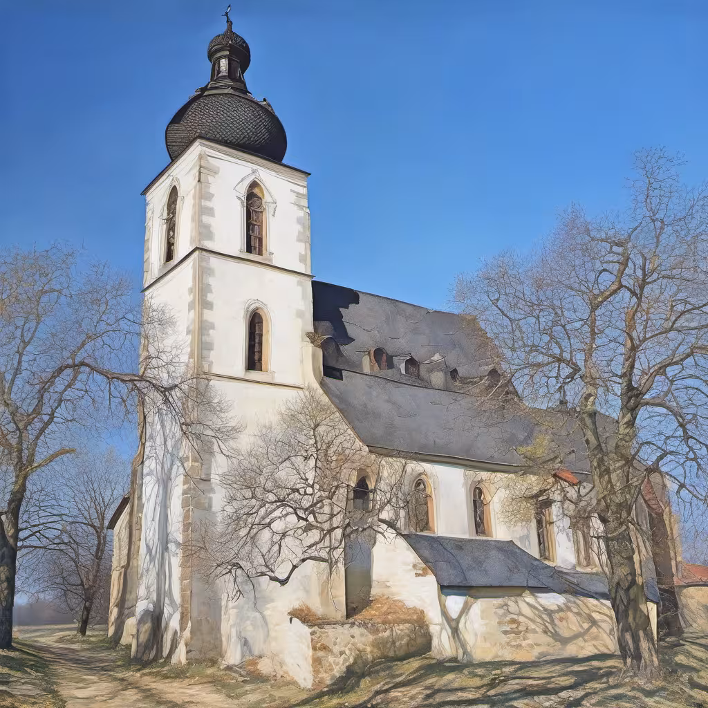 Historická podoba – Kostel svatého Vavřince (Kaňk)