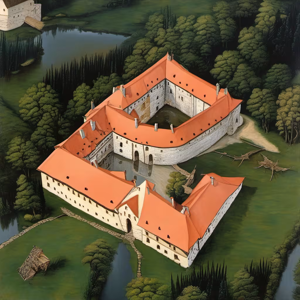 Historická podoba – zámek Komorní Hrádek