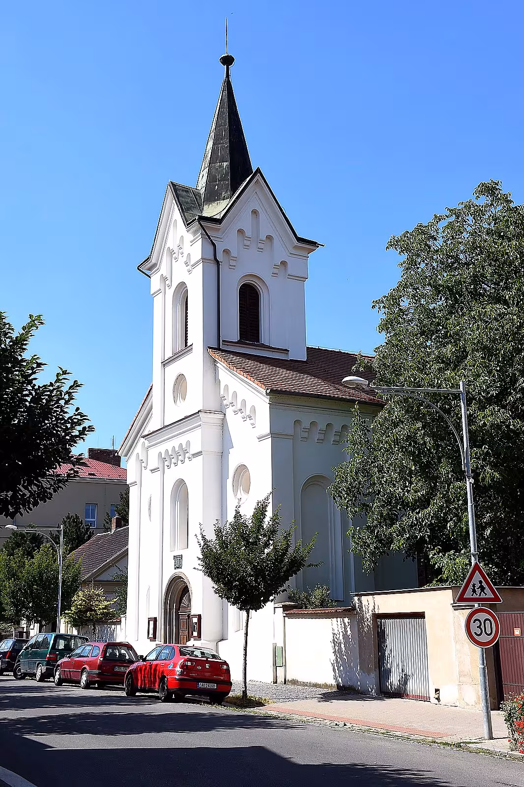 evangelický kostel v Libčicích nad Vltavou