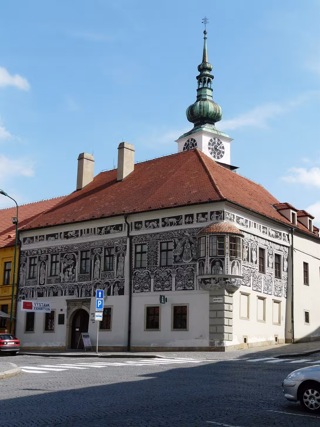 Dnešní pohled – Malovaný dům v Třebíči