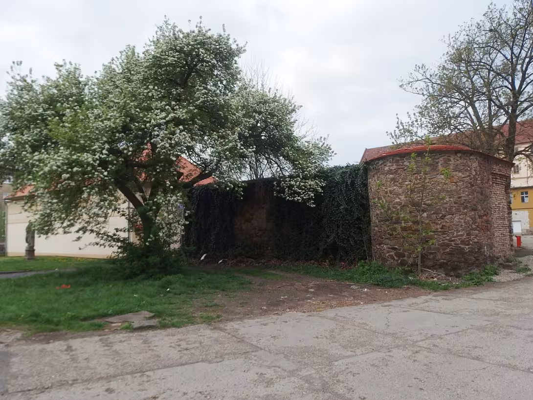 Dnešní pohled – Městské opevnění v Chomutově