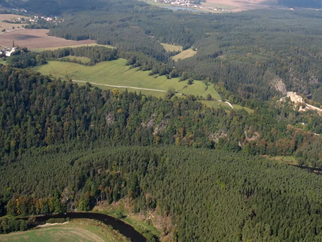 Dnešní pohled – Oppidum Třísov