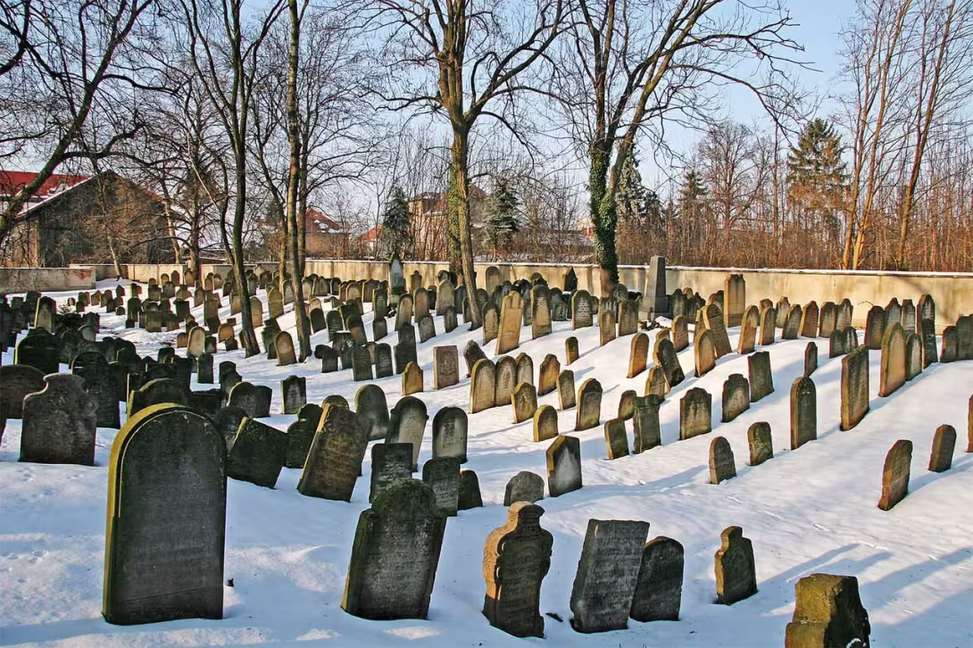 Dnešní pohled – židovský hřbitov v Novém Bydžově