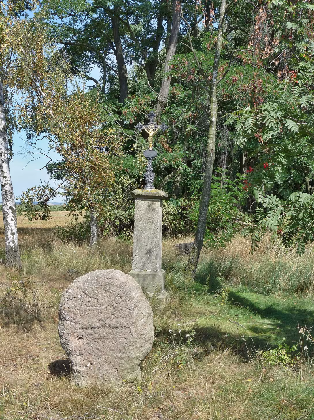 Dnešní pohled – Křížový kámen-Smírčí kříž