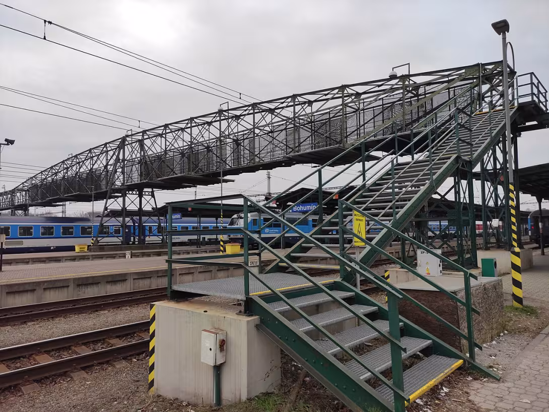 Dzisiejszy widok – Lávka přes nádraží Bohumín