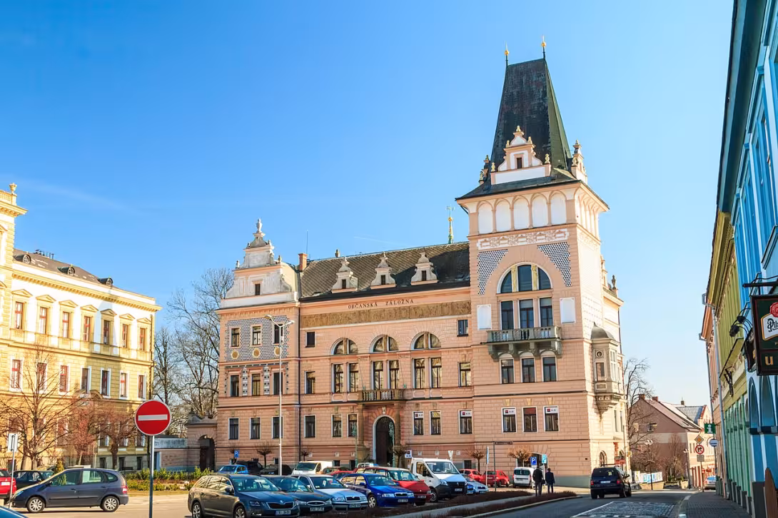 Dnešní pohled – Občanská záložna v Přelouči