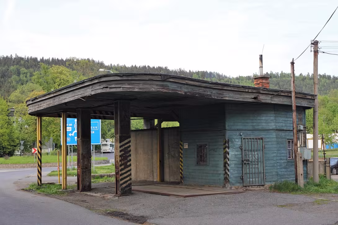 Dnešný pohľad – benzínová stanice z roku 1934 v Hodkovicích nad Mohelkou
