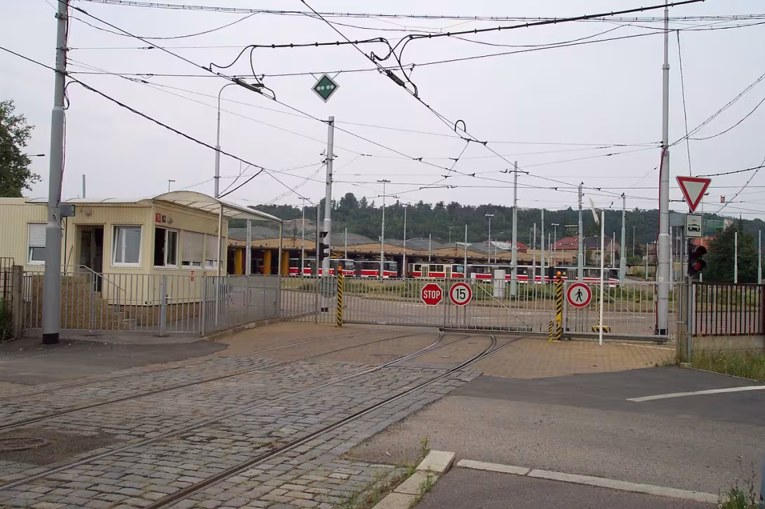 Heutige Ansicht – vozovna Hloubětín