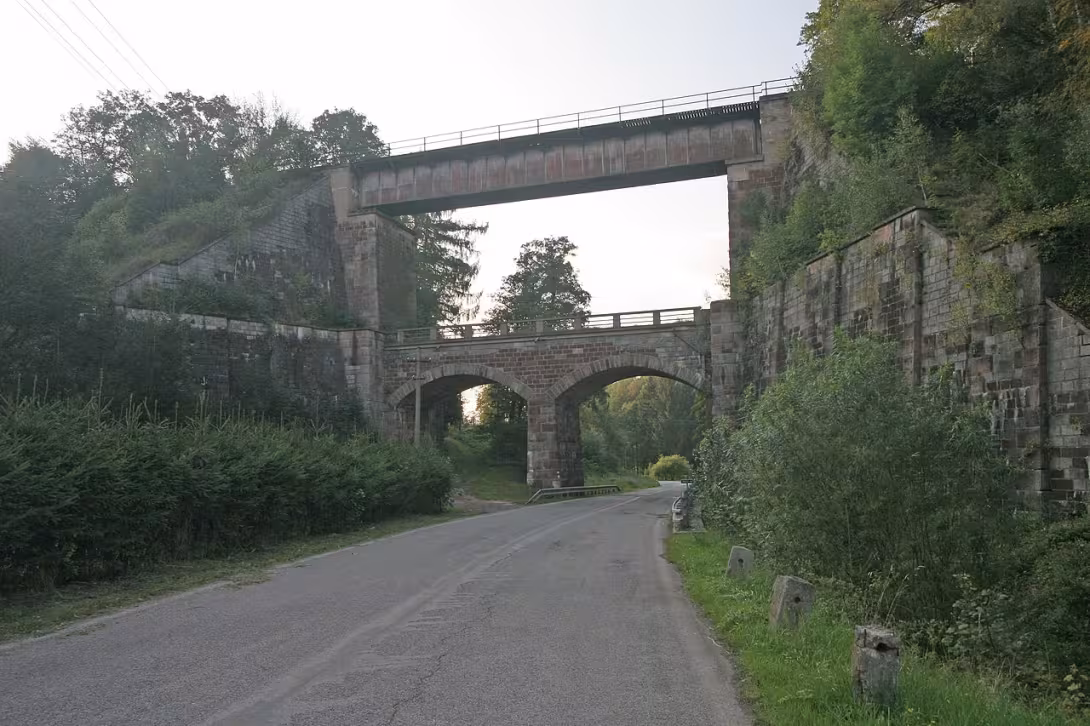Dnešní pohled – železniční most v Bernarticích