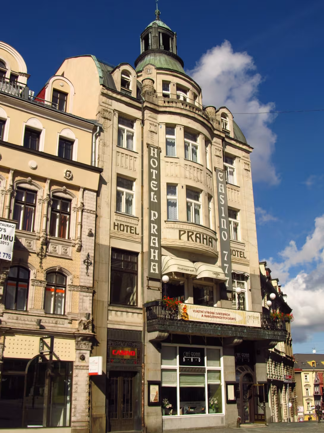 Dnešní pohled – Hotel Praha v Liberci