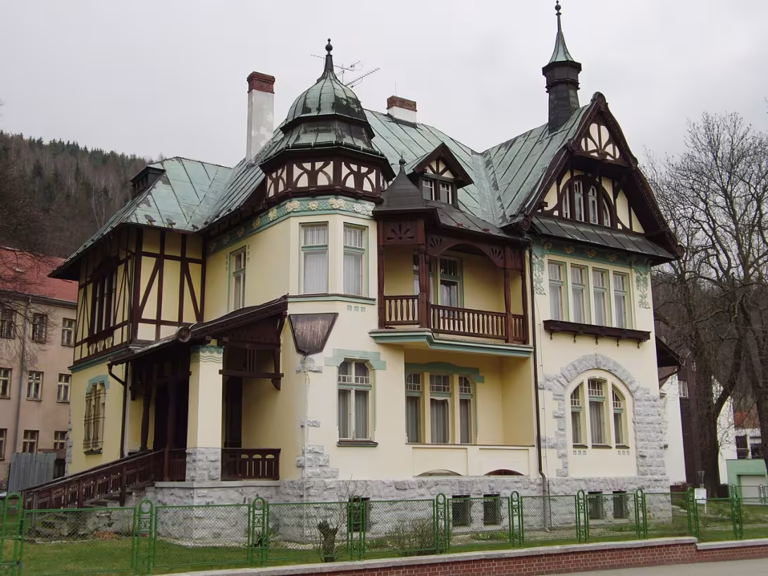 Dnešní pohled – Vila továrníka Wilhelma Fuchse