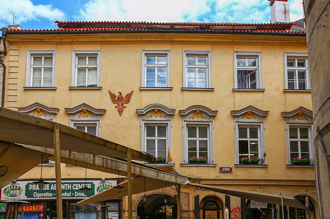 Dnešní pohled – dům U Červeného orla
