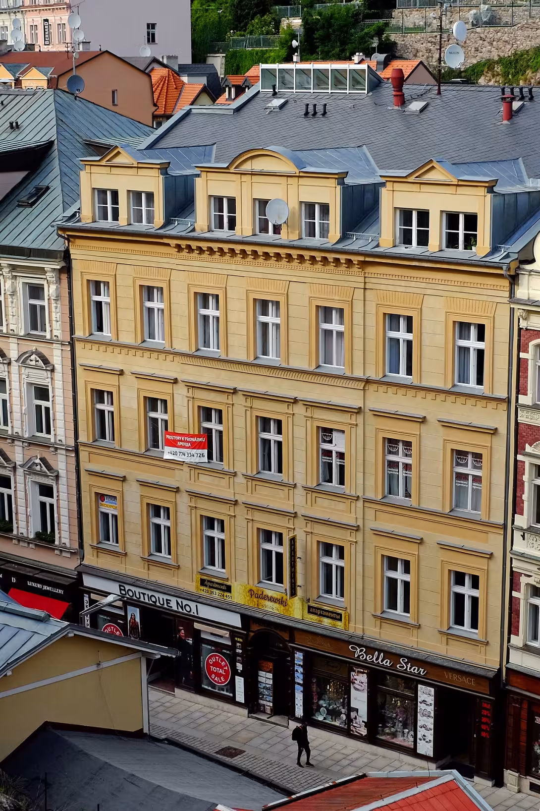 Dnešní pohled – lázeňský dům Paderewski