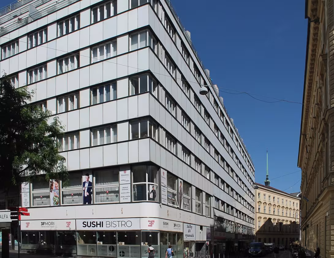 Dnešní pohled – palác Alfa