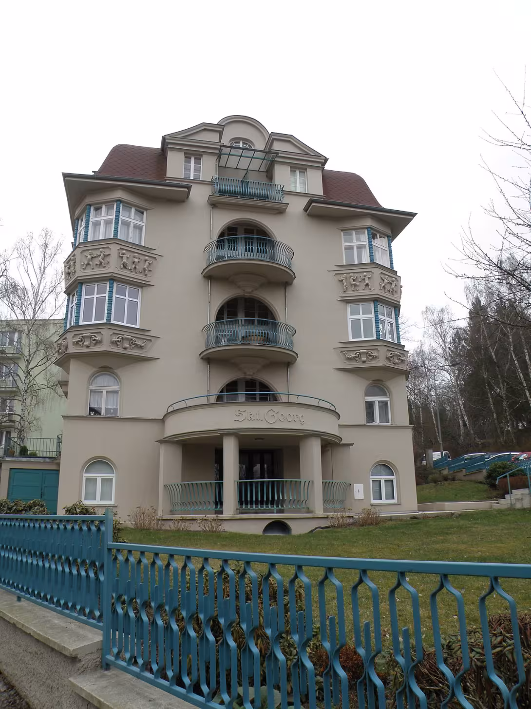 Dzisiejszy widok – vila Skt. Georg