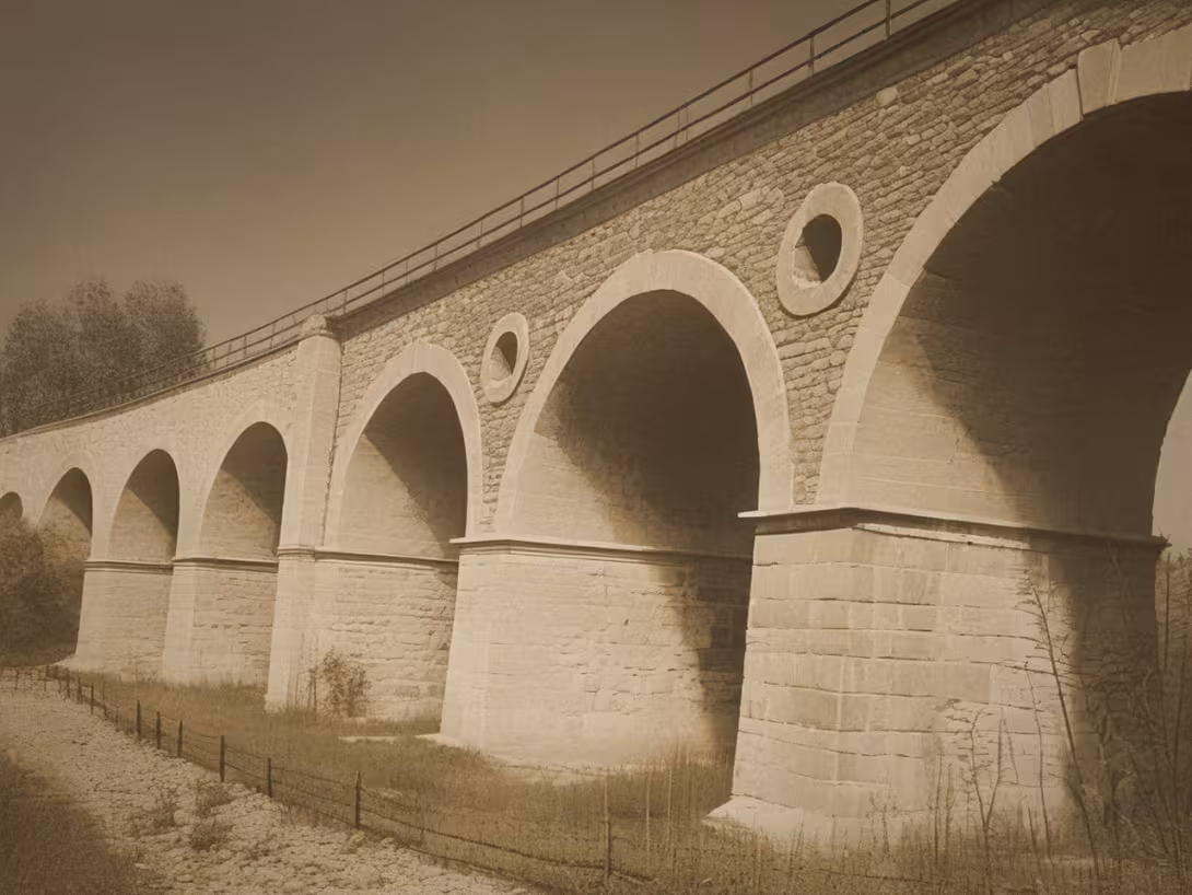 Historisches Erscheinungsbild – železniční viadukt v Rychnově u Jablonce nad Nisou