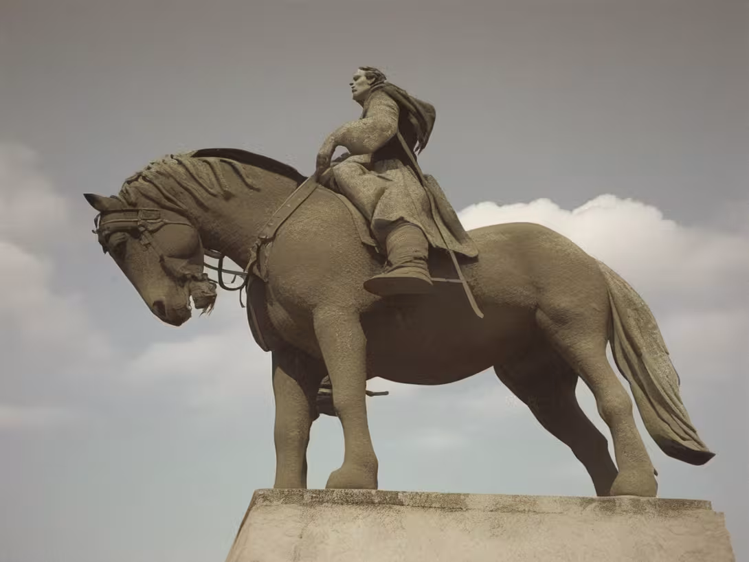 Historická podoba – Žižkova socha na Vítkově