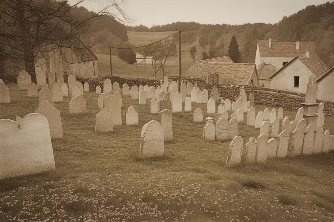 Historická podoba – Židovský hřbitov v Rabí
