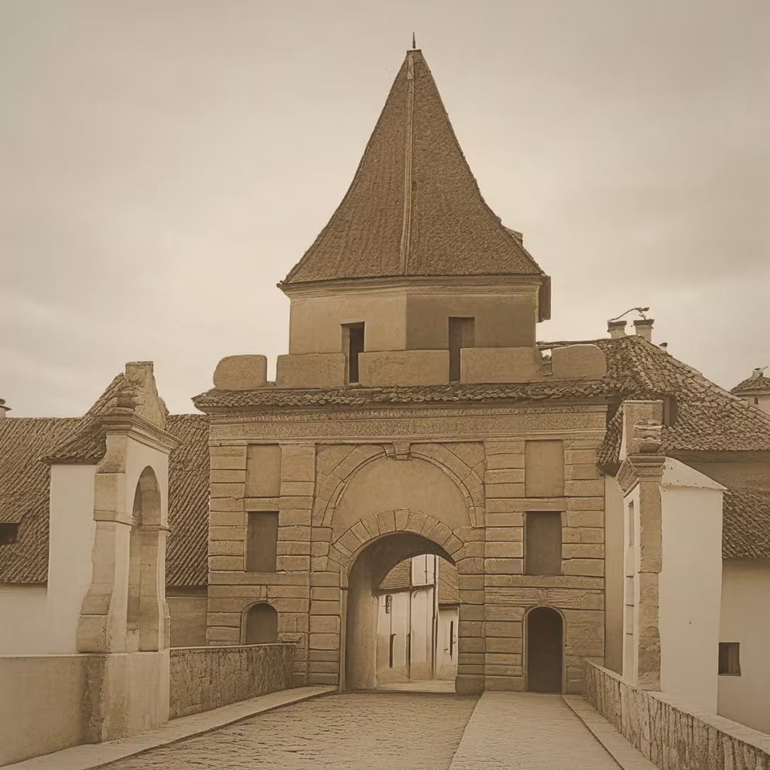 Historical appearance – Budějovická brána (Český Krumlov)