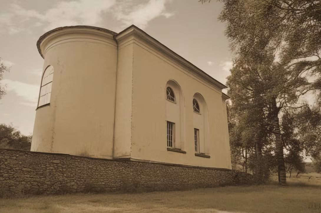 Historická podoba – evangelický kostel v Horní Krupé