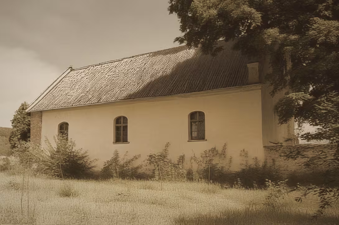 Historická podoba – evangelický kostel v Krakovanech