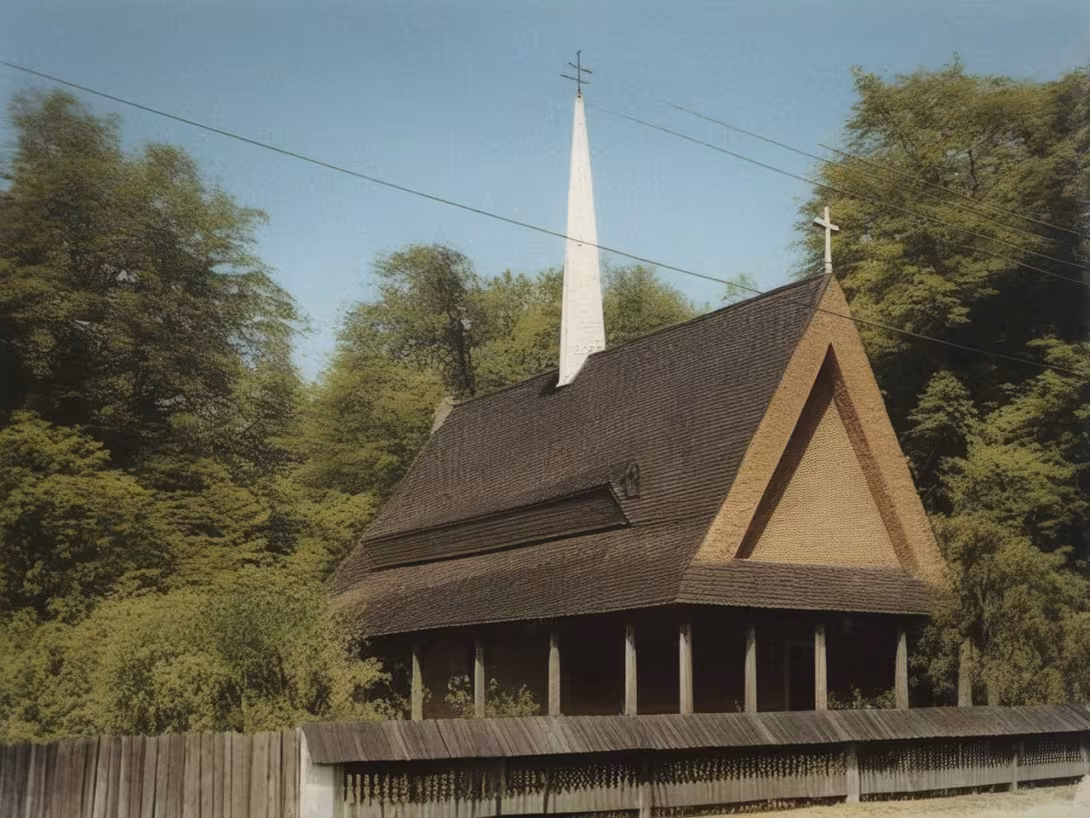Historická podoba – evangelický kostel v Rožnově pod Radhoštěm