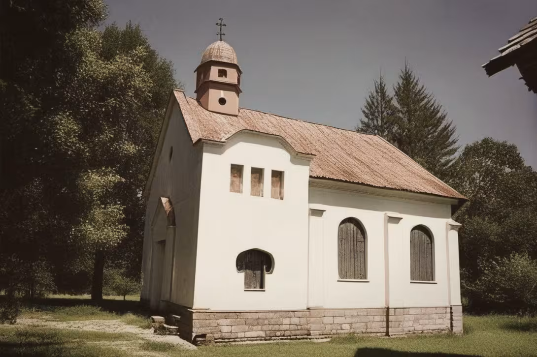 Historická podoba – evangelický kostel ve Strmilově