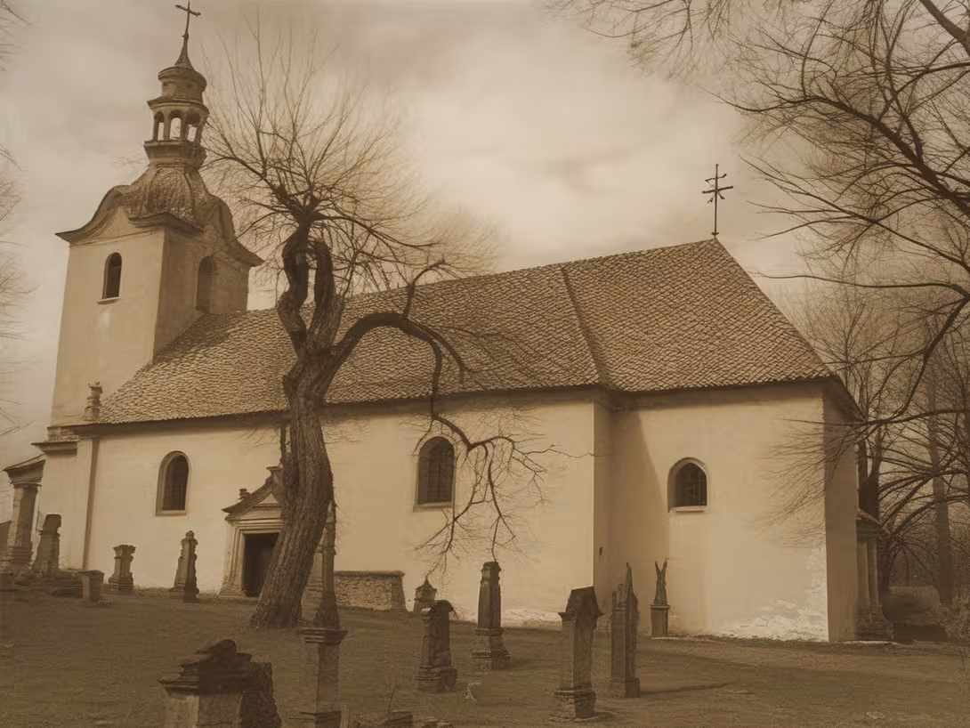 Historická podoba – kostel Nanebevzetí Panny Marie (Družec)