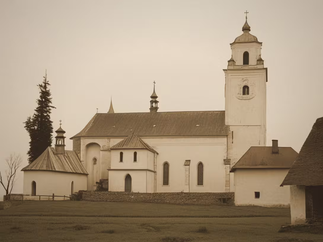 Historická podoba – Kostel Nanebevzetí Panny Marie (Netín)