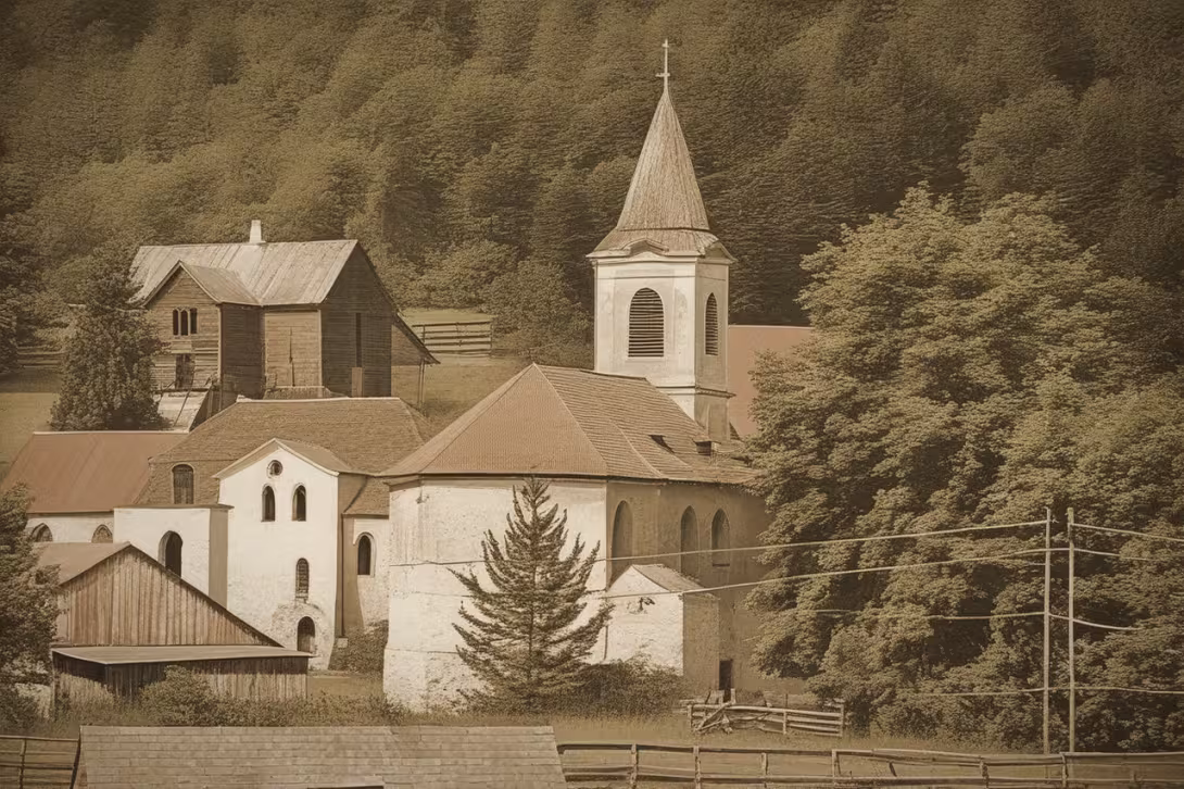 Historická podoba – Kostel Nejsvětější Trojice (Děčín XIV-Dolní Žleb)