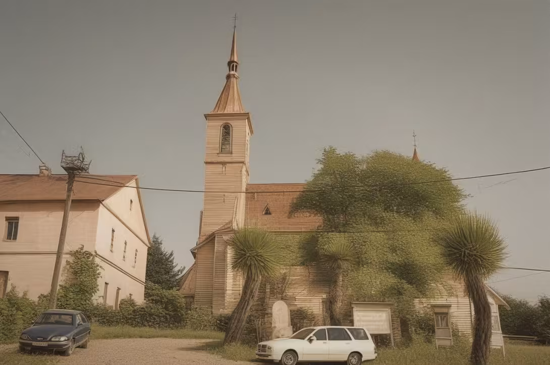Historická podoba – Kostel Nejsvětější Trojice (Mešno)