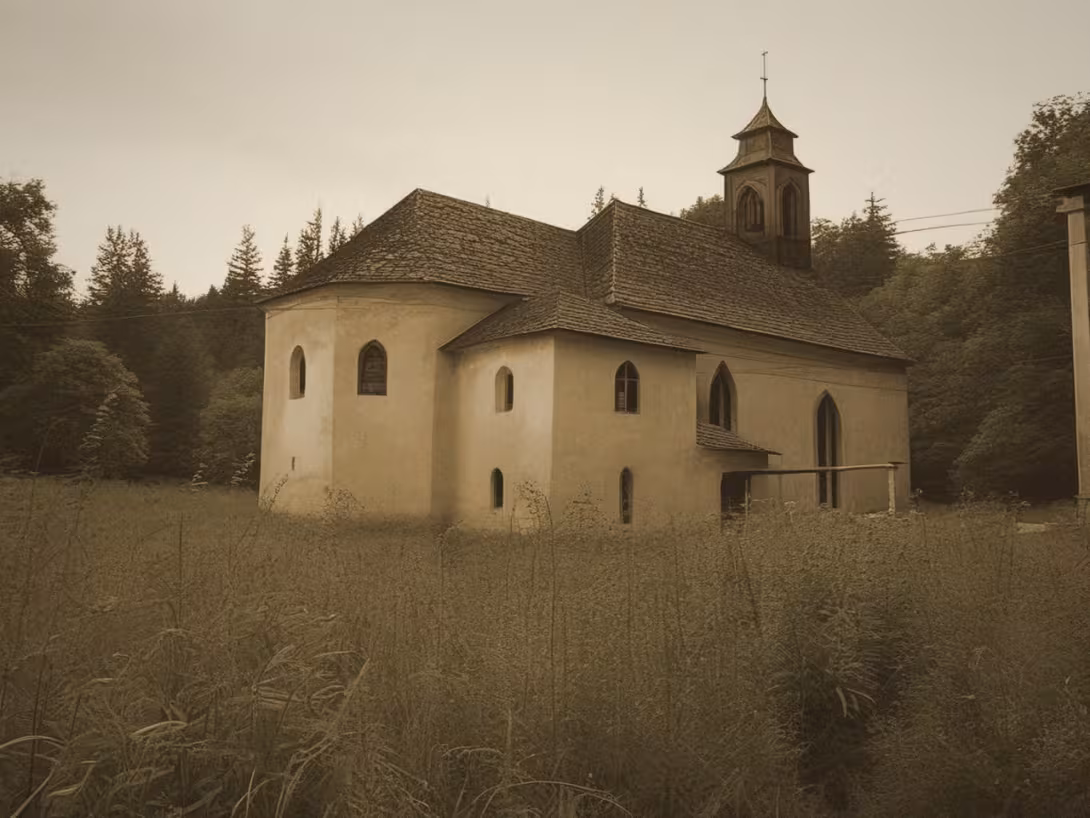 Historická podoba – Kostel Nejsvětějšího Jména Ježíš (Křišťanov)