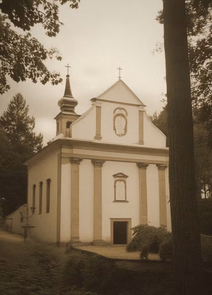 Historická podoba – Kostel Panny Marie Bolestné (Horní Planá)