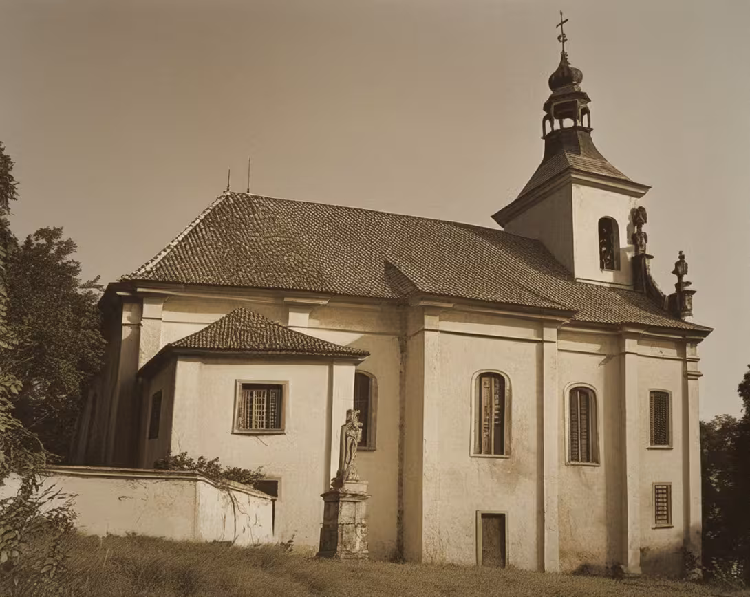 Wygląd historyczny – kostel Povýšení svatého Kříže (Vtelno)