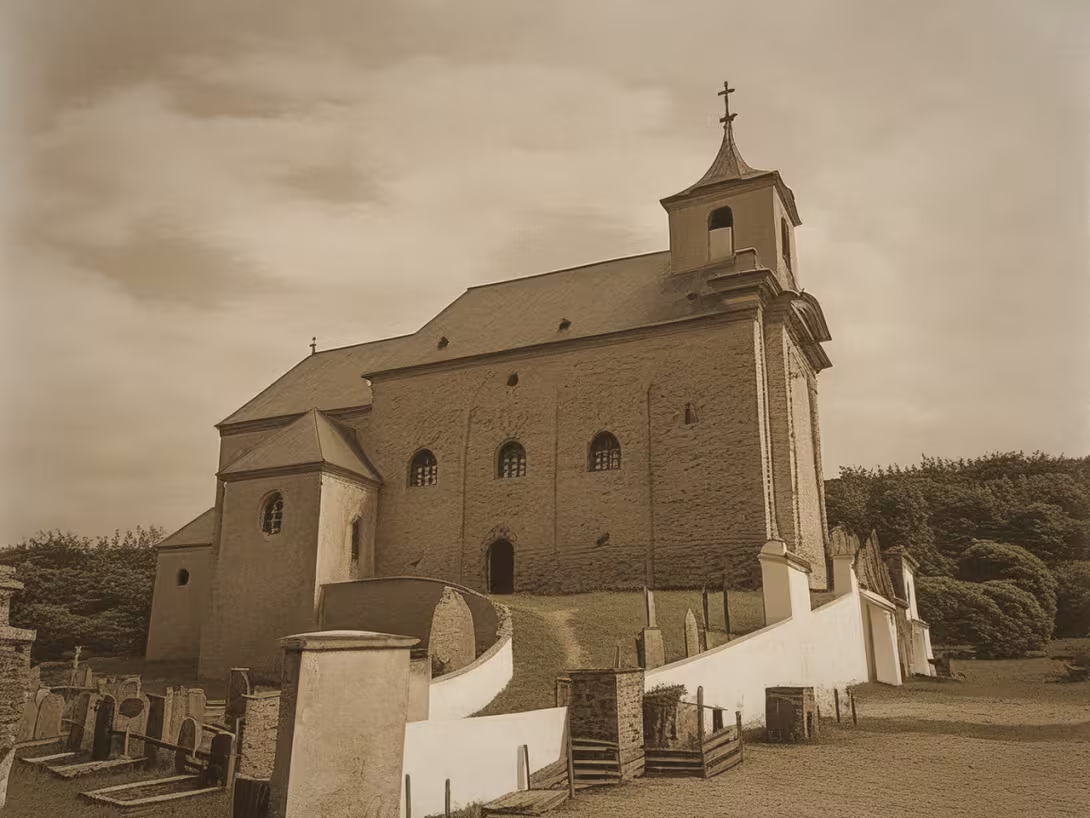 Historická podoba – Kostel svaté Barbory (Manětín)