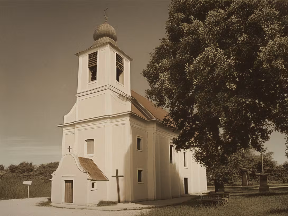 Historická podoba – kostel svaté Barbory (Pyšel)