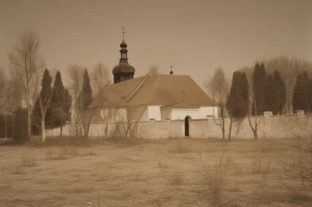 Historická podoba – Kostel svaté Barbory (Zahrádky)