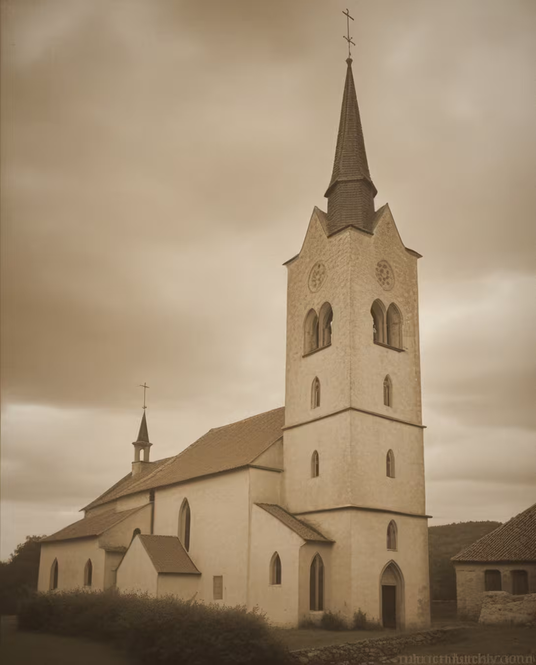 Wygląd historyczny – kostel svaté Kateřiny (Hořice na Šumavě)