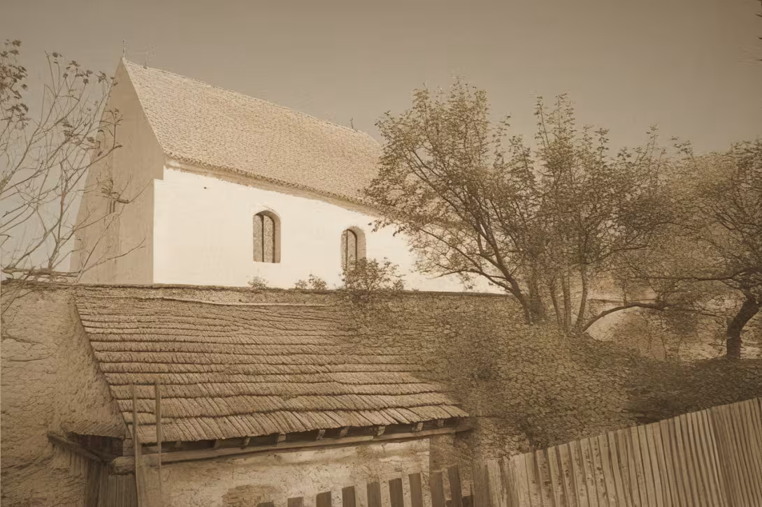 Historisches Erscheinungsbild – kostel svaté Kateřiny (Licoměřice)