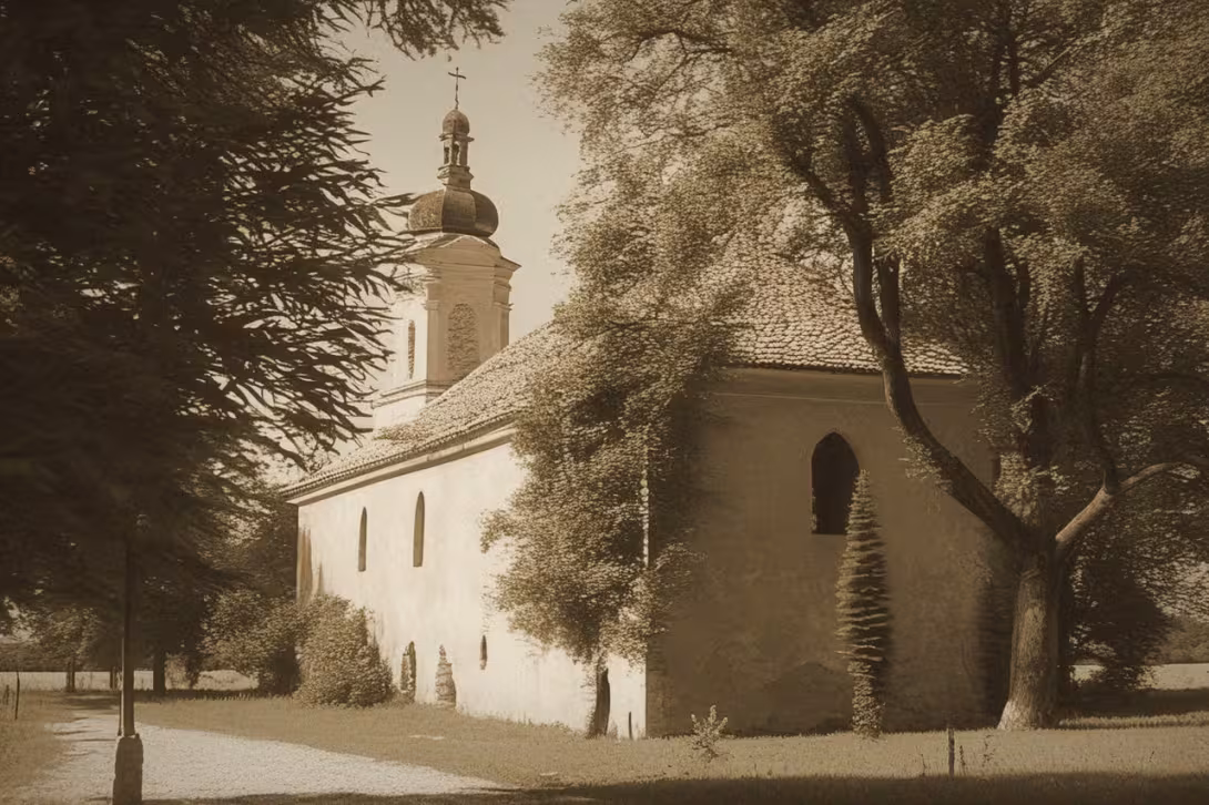 Historická podoba – kostel svaté Kateřiny (Nové Město pod Smrkem)