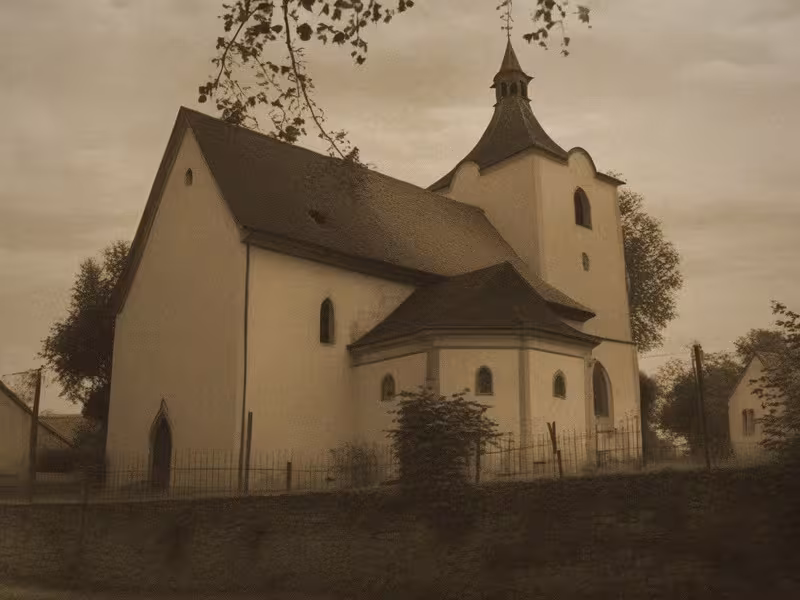 Historická podoba – Kostel svaté Kateřiny (Nová Ves u Mladé Vožice)